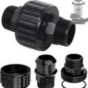 SP1480BLK Pool Pump Filter Connector Compatible with Hayward DE and Cartridge Filter, 1-1/2-Inch MIP Black Self-Aligning Double Male End Union Replace for Hayward Model #Cc1000 & Cc1500 Parts, 2 Pack