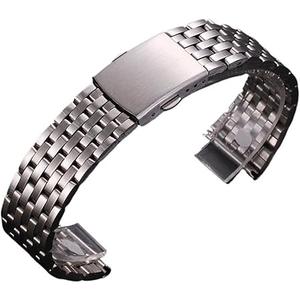 Stainless Steel Watch Band, Unisex Metal Watch Strap, Adjustable Length Replaceable Wristband