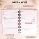 2026 Planner - Weekly and Monthly Planner, January 2026 - December 2026, Hardcover, 2026 Calendar Planner Book with Tabs, Aesthetic, Perfect for Office Home School Supplies (Pink, A5 (Jan 2026-Dec 2026))