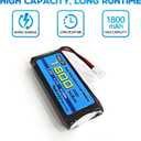 5PCS 3.7V 1800mAh 30C Lipo Battery with Molex Plug and 5-in-1 Charger Compatible with Most RC Drones,Quadcopters,Airplane Models,and Mini Remote-Controlled UAV