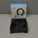 TECKNET Trucker Bluetooth Headset, Trucker Bluetooth Headphones with Microphone AI Noise Canceling Wireless On Ear Headset, Hands Free Wireless Headset for Cell Phone Computer Office Home bright black