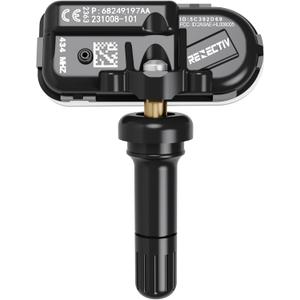 TPMS Sensor, 433Mhz Tire Pressure Monitor Sensors Compatible with 2014-2022 RAM 1500 2500 3500 4500 5500 Jeep Chreokee Replace OE#68249197AA 68239720AA 68157568AA (one piece sensor)