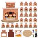 Gilprop 24 Sets 3D Fiery Furnace Craft Kits VBS Vacation Bible Felt Sets Christian Jesus Party Decorations DIY Religious Jesus House Tabletop Display for Religious Christian Sunday DIY Craft Gift