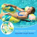 Inflatable Pool Float Chair - 2 Pack Pool Floats Adult Heavy Duty, Water Floating Lounge Chairs, Blow up Floaties Adults for Summer Fun Party Lake Beach