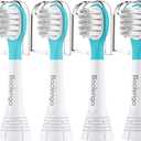 Kids Replacement Heads for Philips Sonicare Kids Toothbrush Heads, for Phillips Sonic Care Kid Small Brush HX6032/94, HX6340,Soft Compact Brush Head for 3-7 Child,6 Pcs Blue (6 Count (Pack of 1))