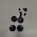 Jetec 4 Pack Control Knobs Replacement with 12 Adapters for Oven/Stove/Range, Please Check Carefully Whether The Dimensions in Figure Match(Black)