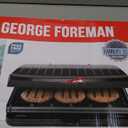 George Foreman Family-Size Grill & Panini Press, Nonstick Ceramic Coating, Fat-Removing Slope, Adjustable Angle, Indoor/Outdoor Use (5-Serving)