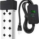 Immersion Water Heater 1800W, Portable Submersible, Real Time Temp Display, Thermostat Temp Control, Dry Burn Protection, Heating for Buckets Bathtubs Hot Tubs Above Ground and Inflatable Pools