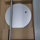 QzheMuw Oak Headphone Stand, Wood Headset Stand for Desk, Universal Holder for Airpods max, Bose, Beats, Gaming, Apple Vision Pro, VR Display Stand (Silver)