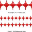 2 x 23Pcs Four Angle Star Foil Balloons,26Inch and 10Inch Red Quadrangle Star Helium Mylar Balloons for Birthday Party Anniversary Wedding Baby Shower Decorations (Red)