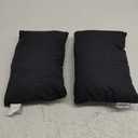 Small Pillow Mini for Travel 2 Pack, 11" x 7" Tiny Pillows with Name Tag, Travel and Sleep, Great Small Rectangular for Neck, Lumbar, Back, Pet Dogs, Black