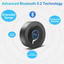 Bluetooth 5.2 Receiver for Home Stereo, RCA & 3.5mm AUX Out Put, Wireless Audio Adapter for Stereo Receiver&Amplifier, Low Latency HiFi Music Streaming