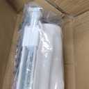 UNISHADES no Drill Cordless Roman Shades for Windows, 48" W 64" H - Light Filtering - Linen - White