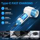 JONYJ Handheld Car Vacuum Cleaner, 16000PA Hand Held Vacuum Portable Cordless, 2 in 1 Air Duster and Vacuum Cleaner with LED Light, Multi-Nozzles, 120W High Power Mini Vacuum for Home, Pet, Office