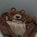 Funziez! Sherpa Bear Adult Onesie - Animal Halloween Costume - Plush Teddy One Piece Cosplay Suit for Adults, Women and Men (XX-Large, Brown)