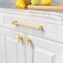 Amerdeco 10 Pack Brushed Gold Cabinet Pulls 10 Inch(254mm) Hole Center Drawer Pulls Cabinet Hardware Kitchen Cabinet Handles for Bathroom Dresser Pulls ZH0069