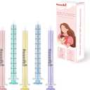 Baby Medicine Dispenser Syringe For Children,Oral Syringes, Liquid Plastic Syringe Without Needle,Leak proof Dosing Tools,5 Uniquely Colour Syringes - 5 Pack