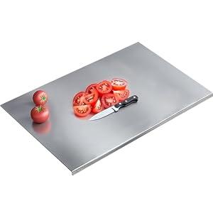 304 Stainless Steel Cutting Board – Stainless Steel Kitchen Chopping Boards Non-Slip, Dishwasher Safe – Ideal for Meat, Vegetables, Fruits, Bread & Baking – Commercial & Home Use (31.5 * 19.6in)