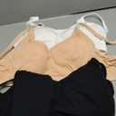 Blulu 3 Pieces Mini Camisole Bra Wireless Padded Bra with Adjustable Straps for Women Girls M