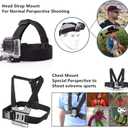 Chest Mount Harness Chesty Vest Head Mount Strap for Action Camera Compatible with GoPro Hero 12,11,10,9,8,Max,Go Pro Hero 7,6, 5,4, Session,3+,3,Hero (2018),Fusion,DJI Osmo,AKASO