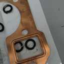 2 Pcs Copper Header Exhaust Gaskets Rectangle Port Fits for Ford Small Block SBF 289 302 351W