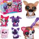 ORB PlushCraft DIY 3D Dog and Cat Gift Set 6 Pack Craft Kit - Mess Free Punch Fabric System, No Sewing Required - Includes 2 Standard Size 3D Pets and 4 Mini Pets - Fun Craft Projects for Boys, Girls