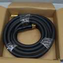 Giraffe Tools Garden Hose 25ft x 5/8'', Water Hose Heavy Duty, Flexible, Lightweight Hybrid Hose with Swivel Handle, Male to Female Fittings (Black)
