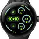 Google Pixel Watch 3 (45mm) 2024 Model - Android Smartwatch, Heart Rate Tracking, Fitbit Advanced Running, Fitness Insights, 24-Hour Battery - Matte Black Aluminum Case - Obsidian Band - Wi-Fi