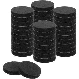 uxcell Round Felt Furniture Pads, 40Pcs 1" Dia x 0.2" Thick Adhesive Backed Felt Non-Slip Anti-Scratch Felt Pads Chair Leg Protectors for Protecting Hardwood Floor, Black