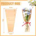 Jansun 40Pcs Flower Wrapping Bags Kraft Paper Flower Sleeves for Bouquets Flower Bags for Birthday Wedding Graduation Gift, Florist Wrap Supplies 9.8x17.9 Inch