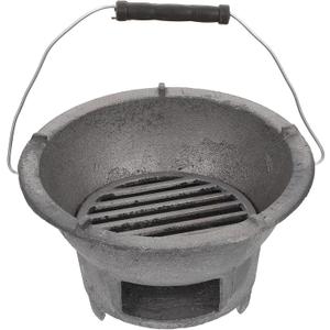 Cast Iron Charcoal Grill Japanese Tabletop BBQ Grill Mini Portable Hibachi Indoor Stove Camping Barbecue Tool BBQ Charcoal Stove 20cm