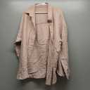 Mute pink cotton button up, shorts set (XL)
