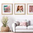 VNVNK 24x24 Frame Natural Wood Color, Perfect for 24x24 Inch Picture without Mat or 20x20 Inch Picture with Mat, Home Wall Decor Picture Frame-1 PCS