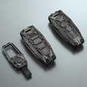 Mech Style Heavy Metal Key fob Cover, Compatible with Audi A1 A3 A4 A5 A6 A7 A8 Q3 Q5 Q7 SQ5 S3 S4 S5 S6 S7 S8 SQ5 RS5 RS7 TT R8 etc, Zinc Alloy Key Case Protector (C Style, 1 PCS)