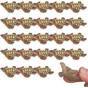24 Pcs Miniature Sea Turtles Sea Turtle Figures Ocean Animal Figurines Mini Turtle Figurines for DIY Home Fairy Garden Office Fish Tank Birthday Party Favor Decorations