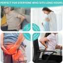 Inflatable Travel Seat Cushion for Airplane - Portable Air Pad with Built-in Pump for Long Flights & Car Rides - Ergonomic Tailbone Pain Relief for Office Chair, Wheelchair, Stadium