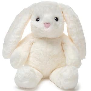 Bearington Nibbs The Stuffed Rabbit Plush, 15 Inch White Bunny Stuffed Animal, White Easter Bunny, for Ages 3-14