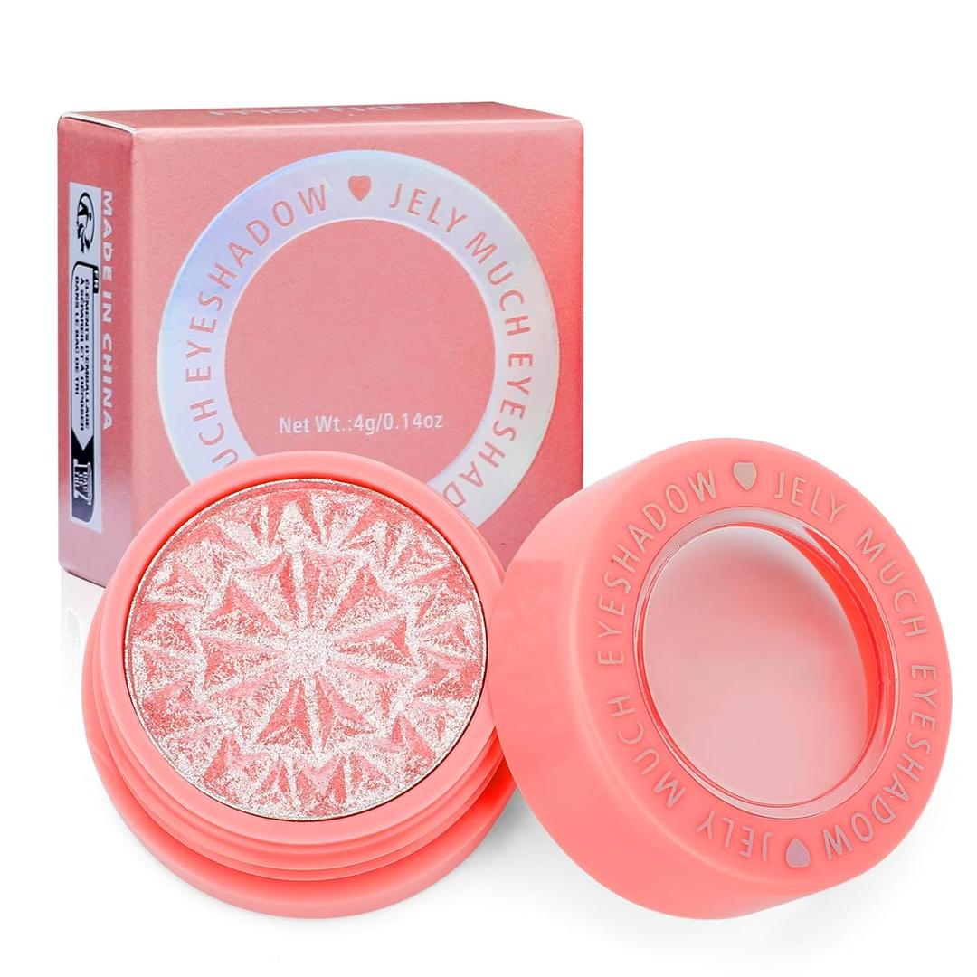 Pink Purple Metallic Eyeshadow  Romantic Glam Effect, Waterproof Whipped Cream Texture, Buildable Color, No Fallout