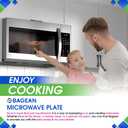 Microwave Plate Replacement 12.5 for GE WB39X10003 Samsung DE74-20015G Microwave Glass Plate - Rotating Glass Microwave Turntable Plate Oven Spinning Dish Tray For Better Reheating and Cooking