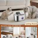 Cat Water Fountain Wireless - Stainless Steel 3.2L/108oz Cordless Pet Fountain - Battery Operated Automatic Water Dispenser for Cats Indoor, with Motion Sensor & Quiet Pump