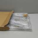 Double Pull-Out Trash Can for Cabinet - Set of Two 9 Gal / 36 qt Supported  Heavy-Duty Chrome, Smooth Slide with Trash Bag Storage - Requires 21.75" Cabinet Opening (Bin Not Included)