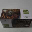 2 Pack Outdoor Solar Hanging Lantern Lights Metal LED Decorative Lamp for Garden Patio Courtyard Lawn and Table with Hollowed-Out Design (Bronze)