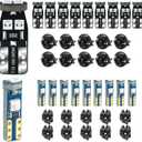 Blue T5 PC74 PC37 PC118 T10 PC168 PC175 PC194 PC194B PC195 PC160 PC161 Instrument Cluster Light LED Bulb Replacement 37 74 73 2723 2721 158 168 194 2825 Dashboard Panel Gauge Indicator Lamp N Sockets