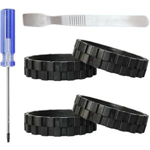 4 Pcs Drive Wheel Tires Compatible with IRobot Roomba S Series S9 (9150) S9+ S9 Plus (9550) Robot Vacuum Cleaner Accessories Replacement Parts (4 tire with tool)