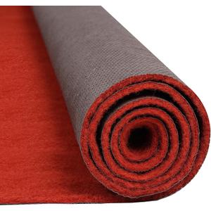 450GSM Thick Dark Red Carpet Runner, 3x10 FT Event Carpet,with TPR Rubber Non-Slip Backing for Wedding, Party, Indoor & Outdoor Use