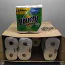 Bounty Paper Towels Quick Size, White, 16 Family Rolls = 40 Regular Rolls (16 Rolls (107 Sheets each))