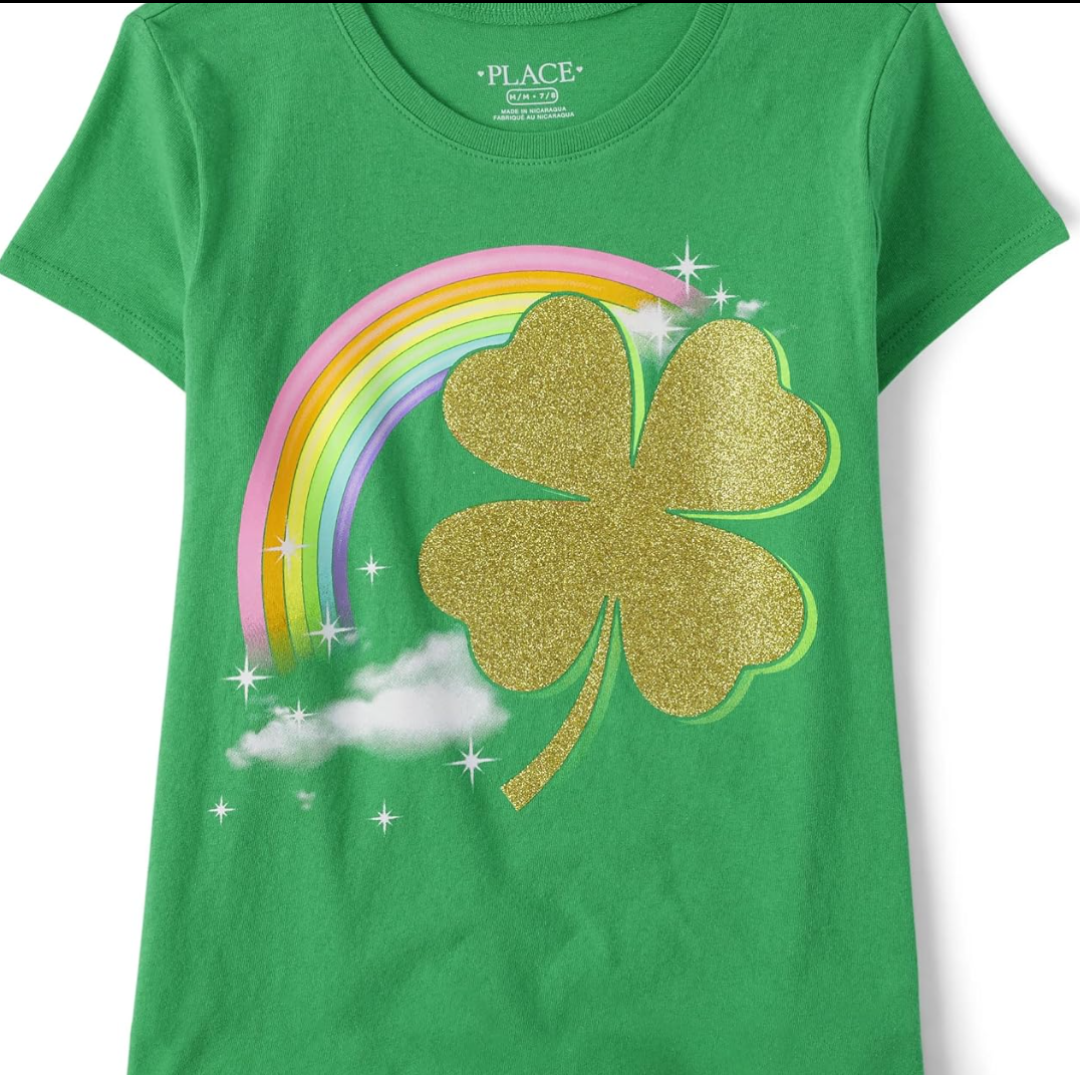 The Children's Place girls Lucky Girl Graphic Short Sleeve Tee L