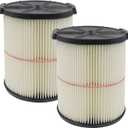 Replacement Filter Fit for Craftsman 9-38754 CMXZVBE38754 Red Stripe General Purpose Wet Dry Vac Replacement Filter for 5 to 20 Gallon shop vacuums, 2Pack