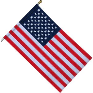 American Flag 2.5x4 Ft Pole Sleeve Banner Style-Embroidered Stars, Sewn Stripes, UV Protected, Heavy Duty Durable Polyester USA US Outdoor Indoor Flags (Pole NOT Included)