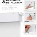 Joydeco No Drill Blackout Roller Shades, 26" W x 75" H, White
